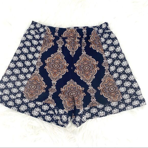 H&M‎ Patterned High Waisted Boho Festival Shorts Size 4 - Picture 2 of 8